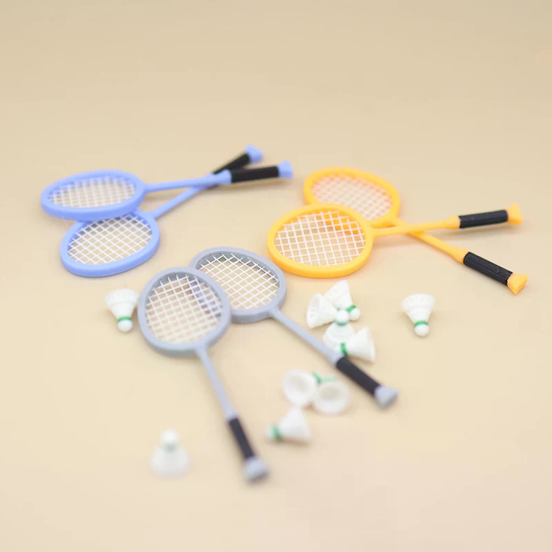 Badminton House - 1/12 دمية محاكاة مضرب بدمنتون صغير